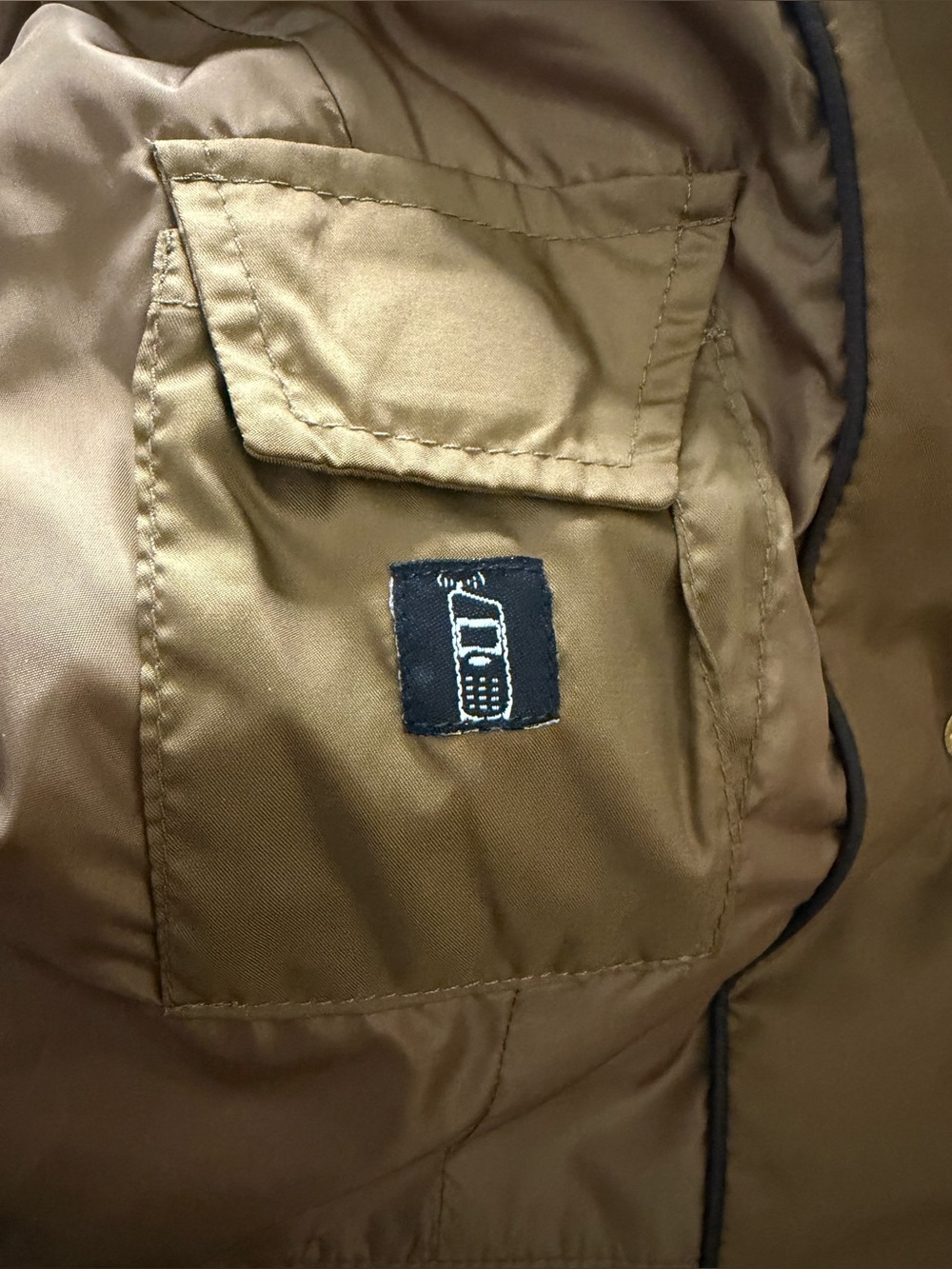 Laundry Puffer Jacket with Oversized Shawl Collar - Olive Brown - Picture 5 of 7